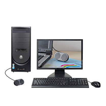 USB Mini Speaker Computer Speaker Powered Stereo Multimedia Speaker for Notebook Laptop PC(Black) - size: H002