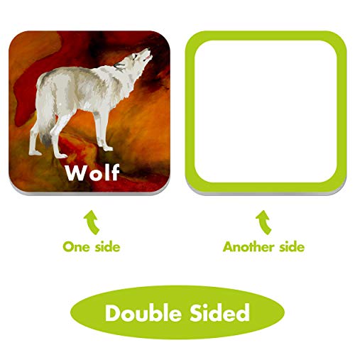 36 Pair Animal Matching Game Flash Cards Erasable (Each Measures 2” X 2”) - style: Real Animals