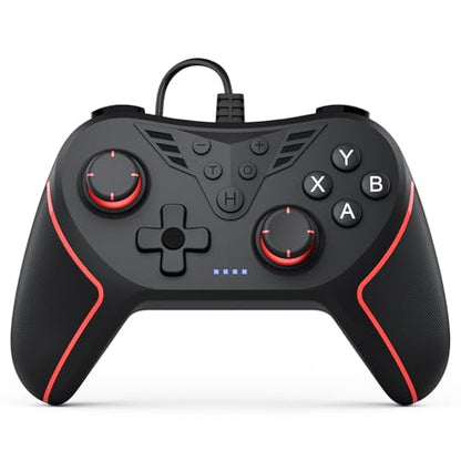 RivalPlay Wired Controller for PC with 2 Mapping Button Adjustable Vibration and 3 Turbo Speeds Compatible for Win(11/10/8/7) Plug-and-Play Black - color: Black