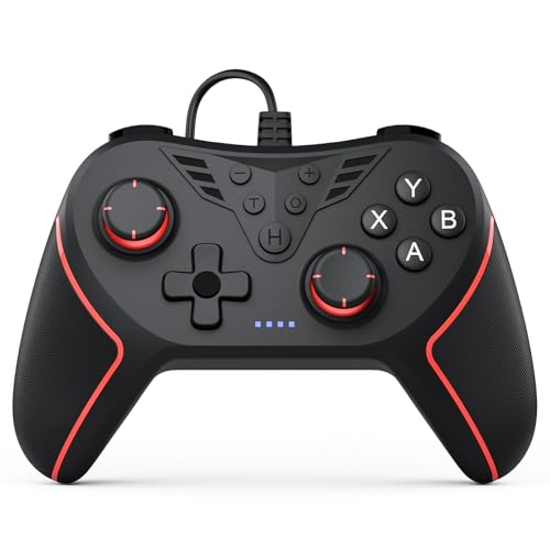 RivalPlay Wired Controller for PC with 2 Mapping Button Adjustable Vibration and 3 Turbo Speeds Compatible for Win(11/10/8/7) Plug-and-Play Black - color: Black