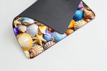 Square Mouse Pad Colorful Shells and Starfish,Gaming Mouse Pads for Desk,Soft Computer Waterproof Non-Slip Mouse Mat - color: Colorful shells and starfish