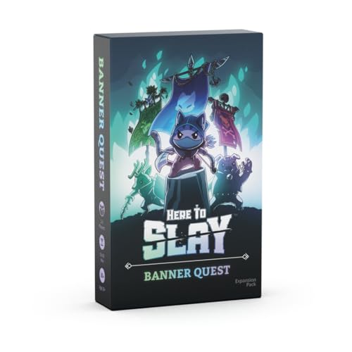 Unstable Games Here to Slay Banner Quest Expansion Pack - Fantasy Adventure Strategy Game for 2-6 Players, Ages 10 and Up - Family Game Night Card Game from the Creators of Unstable Unicorns - style: Expansion: Banner Quest