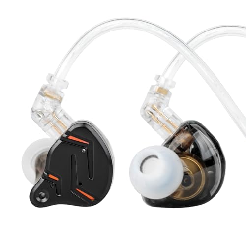 2026 Latest KZ ZST PRO X in Ear Monitor Headphone, 1BA 1DD Hybrid Driver Wired Gaming Earbuds Deep Bass Sound Ear buds HiFi IEM for Gaming Music Video Singer Musician Drummer (without mic, Black Gold) - color: Black Gold, style: without mic