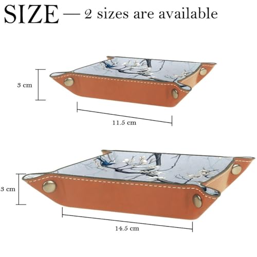 White Flower Birds Dice Tray PU Leather Dice Rolling Tray Folding Dice Holder for Dice Games, Like RPG, DND and Other Table Games - color: Multi 2