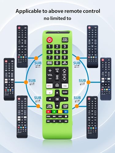 [Pack of 3] Protective Cover for Samsung TV Remote, Silicone Protective Case Compatible with Samsung Smart TV Remote BN59-01301A Bn59-01315A Bn59-01199F [Light Weight/Anti Slip/Shock Proof/Glowing]