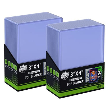 50 Count Card Sleeves Top Loaders for Cards, 3" x 4" Baseball Card Protectors, Hard Plastic Toploaders for Standard Size Trading Sports Football Cards - size: 50 Hard Sleeves