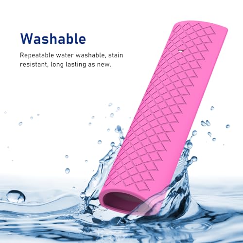 Silicone Case Cover for Voice Remote ERF3A90 for U7G U8 U9G Series 4K ULED, Glow Hot Pink Sleeve - color: Glow Pink