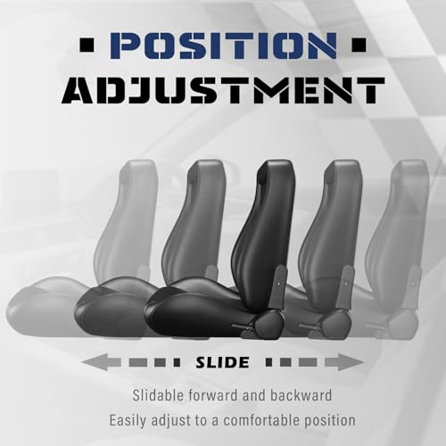 2 Pcs Adjustable Universal Racing Seats with Double Sliders, Reclinable Clasic Car Bucket Seats, 1 Pair of Sport Seats for Vehicles (OBS-Black) - color: OBS-Black