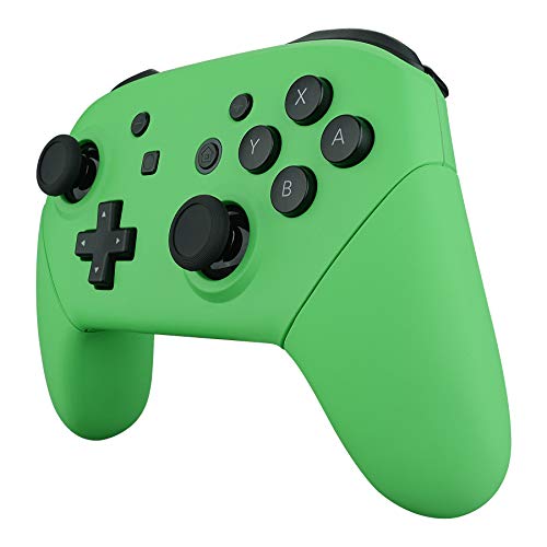 eXtremeRate Green Faceplate Backplate Handles for Nintendo Switch Pro Controller, Soft Touch DIY Replacement Grip Housing Shell Cover for Nintendo Switch Pro - Controller NOT Included - color: Green