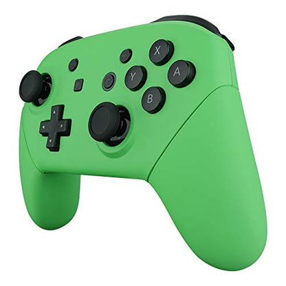 eXtremeRate Green Faceplate Backplate Handles for Nintendo Switch Pro Controller, Soft Touch DIY Replacement Grip Housing Shell Cover for Nintendo Switch Pro - Controller NOT Included - color: Green