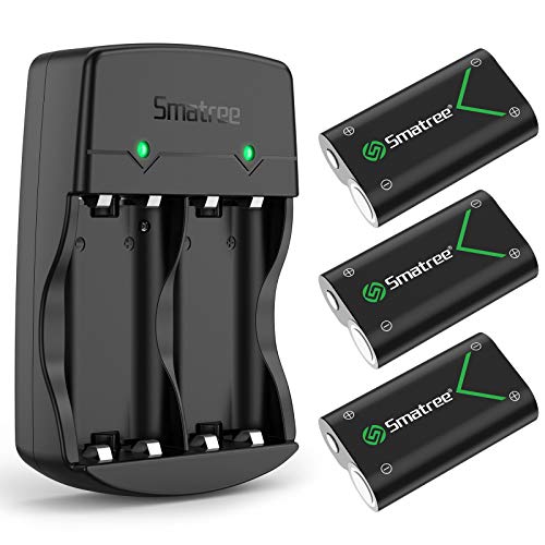 Smatree Rechargeable Battery Compatible with Xbox Series X|S/Xbox One, XboxOne X/S/Elite Wireless Controller, 3 Pack Batteries with Charger (Patent Protection)