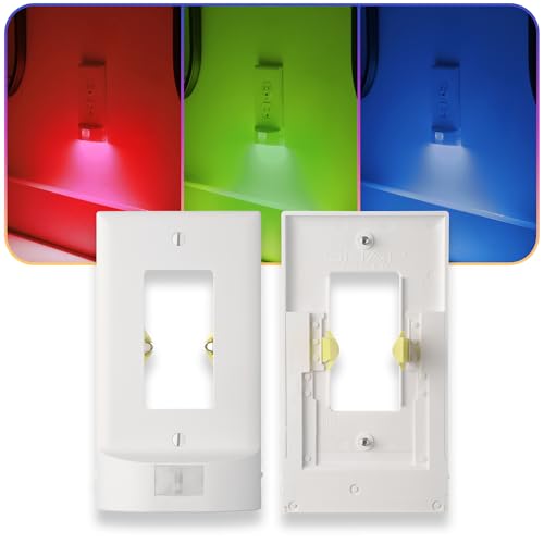 3 Pack - SnapPower Multi-Color GuideLight – Outlet Cover RGB Lights, Customizable Ambient Lighting/Mood Lighting for Home, Kitchen, Gaming Room, Kids Bedroom, Nursery, Holiday Decor (White, Decor) - color: White, size: Décor