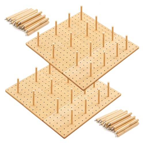 Kigley 6 Pcs Wood Pegboard Drawer Organizer with 48 Pegs Wooden Peg Board System Peg Drawer Organizers for Kitchen Dishes Plate Pegboard Food Containers(Wood Color,17x5.91,Bamboo) - color: Wood Color, size: 17x5.91", style: Bamboo