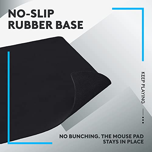 Logitech G240 Cloth Gaming Mouse Pad (340x280x1) - Black | 340x280x1, Optimized for gaming sensors, moderate surface friction - size: M, style: Cloth