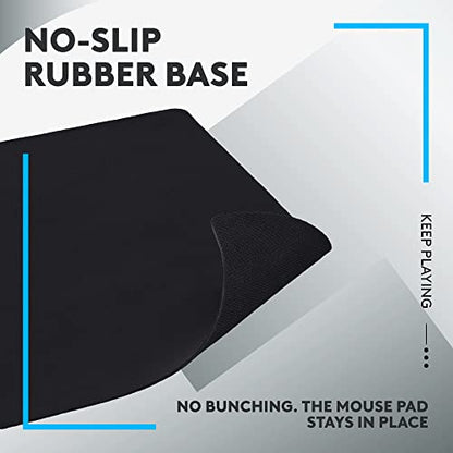 Logitech G240 Cloth Gaming Mouse Pad (340x280x1) - Black | 340x280x1, Optimized for gaming sensors, moderate surface friction - size: M, style: Cloth