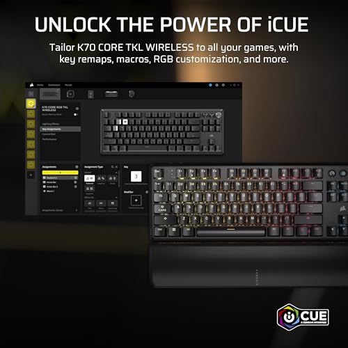 Corsair K70 CORE TKL Wireless + Elgato Stream Deck Mini Bundle - Mechanical Tenkeyless Gaming Keyboard with Studio Controller for Zoom, Teams, PowerPoint, MS Office etc, Compatible with PC/Mac