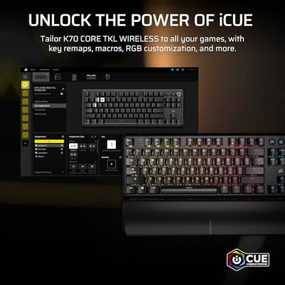 Corsair K70 CORE TKL Wireless + Elgato Stream Deck Mini Bundle - Mechanical Tenkeyless Gaming Keyboard with Studio Controller for Zoom, Teams, PowerPoint, MS Office etc, Compatible with PC/Mac