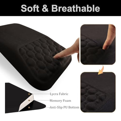Ospelelf Keyboard Wrist Rest Ergonomic Mouse Pad with Wrist Rest, Arm Wrist Rest for Computer, Office and Gaming,Black - color: Black