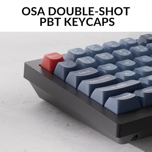 Keychron V6 Max Wireless Custom Mechanical Keyboard, 2.4 GHz Bluetooth 5.1 QMK Full-Size Layout RGB with Hot-swappable Silent Red Switch Compatible with Mac Windows Linux - color: Hot-swap Keychron K Pro Silent Red Switch
