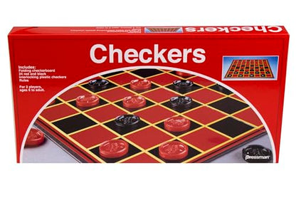 Pressman Checkers -- Classic Game With Folding Board and Interlocking Checkers, 2 Players - color: Interlocking Checkers