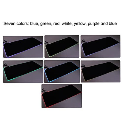 RGB Mouse Pad with 12 Lighting Effects, Large Gaming Mousepad, Foldable Mouse Mat for Computer, Micro Textured for Precise Tracking, Includes USB Cable