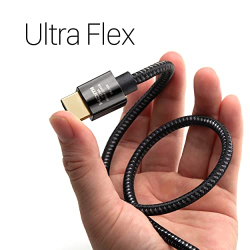Zeskit X-Tech 48Gbps Ultra High Speed HDMI Cable 3ft, 8K60 4K120 144Hz eARC HDR HDCP 2.2 2.3 Compatible with Dolby Vision Apple TV 4K Roku Sony LG Samsung Xbox Series X RTX 3080 PS4 PS5 - size: 3 ft