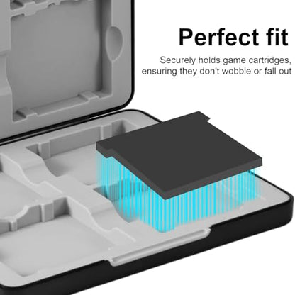 Game Cartridge Storage Case for Gameboy GB GBC, Magnetic Closure Protective Holder with Silicone Slots Holds 16 Game Cartridges for GB GBC Collectors