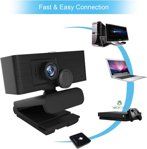 Anivia Upgraded Full HD 1080P Webcam with USB Plug, Privacy Cover- Computer Web Camera for Video Calling and Recording, PC Desktop or Laptop, Wide Angle 1080p Streaming Camera