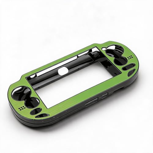 Zopsc Game Console Metal Case, Premium Aluminum Alloy Protective Hard Shell Cover for PSV 1000 Handheld Console Green - color: Green