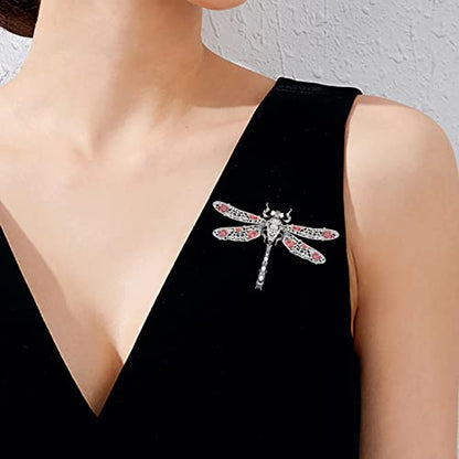 Piececool 3D Puzzles for Adults, Dragonfly Metal Model Building Kits Insect Themed Brooch Assembling DIY Crafts Creative Birthday Gifts,25Pcs - color: Dragonfly