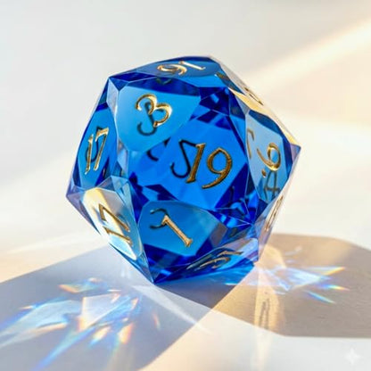 Multifaceted Resin DND Dice Set 7 PCS Polyhedral Role Playing Dice for Dungeons & Dragons, Pathfinder, RPG and Tabletop Games(RED) - color: Multifaceted -Blue