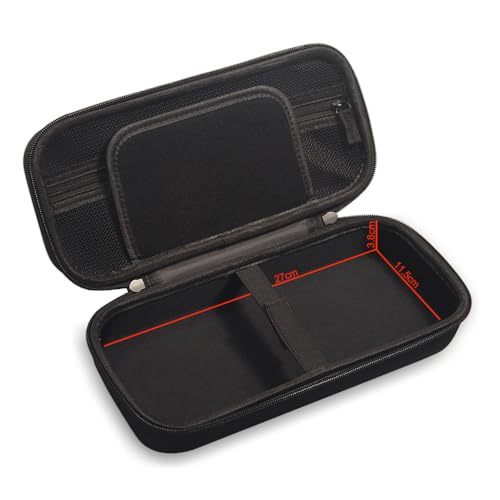 Tuvzylory Handheld Console Accessory Kit Compatible with MANGMI Pocket Max, EVA Hard Carrying Case + 2-Pack Tempered Glass Screen Protector