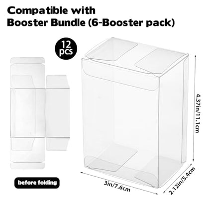 Rainmae 12PCS Protector Case for Booster Bundle/Build & Battle Plastic Display Box (NOT Fit for NEW Booster Bundle) Container Compatible with Booster Bundle 151 Collectors Cards Protector