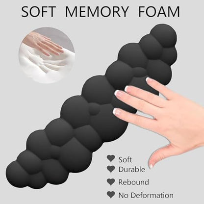 Cloud Mouse Pad Keyboard Wrist Rest 4PCS Extended Large Galaxy Desk Mat Pad Set Memory Foam Non-Slip Cute Ergonomic Gaming Mouse Pad Wrist Support for Computer Laptop Home Office Black - color: 4pcs Black Galaxy