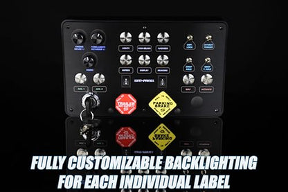 Sim-Panel Classic 2 Button Box for ATS/ETS2 (American Truck Simulator/Euro Truck Simulator) (Premium Black Brush Aluminum Finish) - style: Premium Black Brush Aluminum Finish