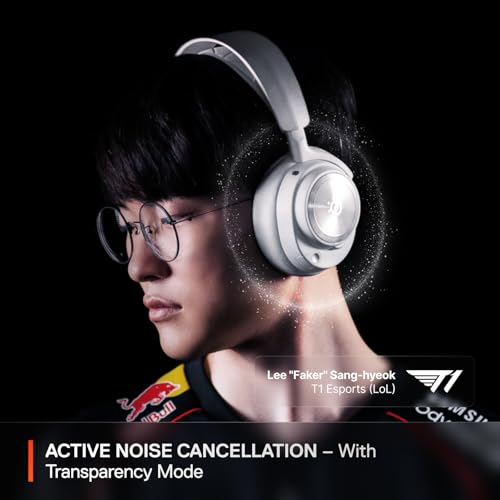 SteelSeries Arctis Nova Pro Wireless Multi-System Gaming Headset — Neodymium Magnetic Drivers — Active Noise Cancellation — 2 Battery System — ClearCast Gen 2 Mic — PC, PS5, PS4, Switch, Mobile - color: White, style: PC