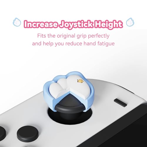 GeekShare Cute Silicone Joy Con Thumb Grip Caps, Joystick Cover Compatible with Switch/OLED/Switch Lite,4PCS - Little Wings - color: Little Wings
