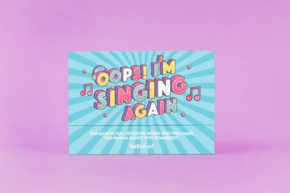 Hellofun! Music Board Games OOPS I`M Singing Againg | Musical Playing Cards Games | Family Games | Sing, Hum, Dance & Guess Songs | Game Night & Travel 4-12 Players | Ages 14+