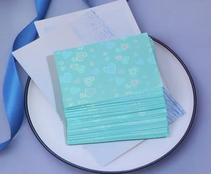 ONLYKXY 100pcs Soft Clear Plastic Heart Glitter Bag Storage Pouch Laser Sleeve Cover Pocket Holder Holographic Photo Protector Top Loader for 3in Trading Card Coin Jewelry (Green) - color: Green