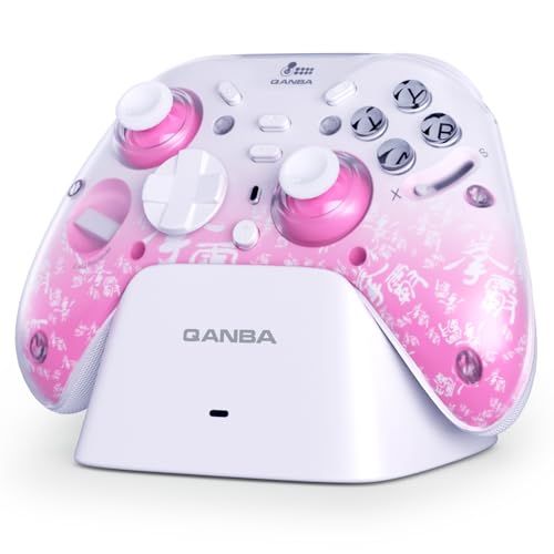 Qanba Phantom Multi-Mode Smart Wireless Controller for Windows PC and Android and iOS and TV，PC Controller With Hall-Effect Joysticks，Tri-Mode Connection (2.4G/Bluetooth/Wired), 1000Hz Polling Rate, Dual Vibration Motors, 6-Axis Gyro, Programmable Back Bu