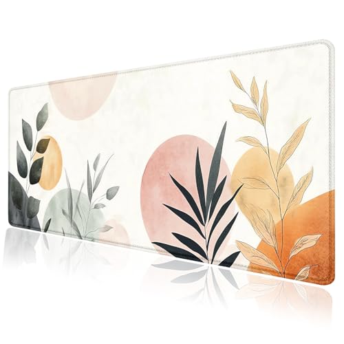 Large Mouse Pad, Desk Mat Computer Keyboard Pad Non-Slip Rubber Base Waterproof with Stitched Edges for Laptop Gaming, Office & Home 31.5 x 11.8 Inch (XL-01) - color: Xl-01