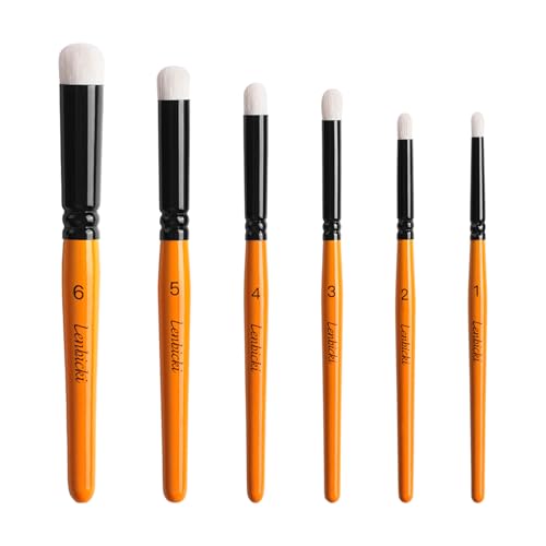 Dry Brush Miniature 6PCS Professional Hobby Detail Craft Paint Brush Set for Miniatures, Models, Figurines