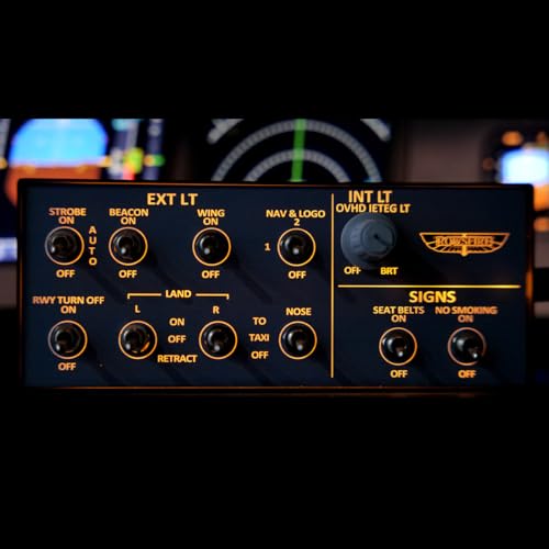 XMalNexity A101 V3.0 A32X Mini Flight Simulator Overhead Panel for MSFS 2020 2024, Backlit Aluminum OVHD with V3 Light Sync, Compatible with Fenix PMDG Inibuilds, Home Cockpit