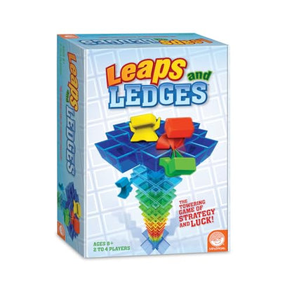 MindWare Leaps and Ledges Strategy Game - Ages 8+ - Fun Party Game and Family Game Night Activity for Kids, Teens, and Adults - 2 to 4 Players
