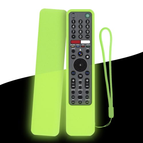 Protective Case for Sony Remote RMF-TX600U RMF-TX500U RMF-TX500E RMF-TX600E | Silicone Cover for Sony RMF-TX621U RMF-TX520U Smart TV Remote Sleeve Skin Waterproof, Anti-slip (Glow in Dark Green) - color: Glow in Dark Green