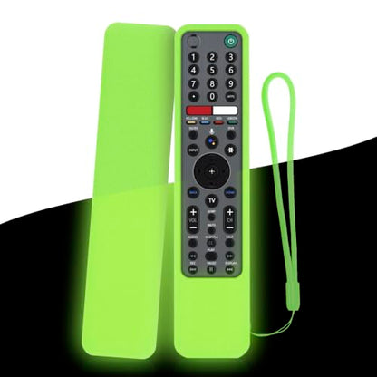 Protective Case for Sony Remote RMF-TX600U RMF-TX500U RMF-TX500E RMF-TX600E | Silicone Cover for Sony RMF-TX621U RMF-TX520U Smart TV Remote Sleeve Skin Waterproof, Anti-slip (Glow in Dark Green) - color: Glow in Dark Green