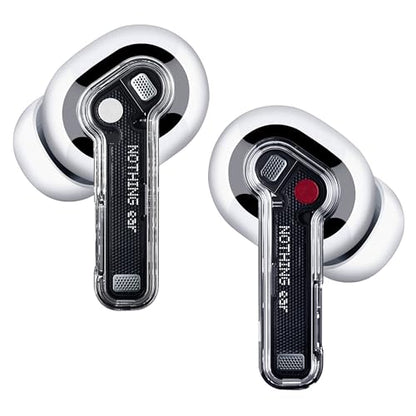 Nothing Ear Wireless Earbuds Bluetooth, 45dB Hybrid Smart ANC Earbuds, 11mm Deep Bass Boost, Hi-Res Audio with LDAC & LHDC 5.0, 6 Mics Call, 40.5H Playtime with Fast Charging Case, ChatGPT Supported - color: White