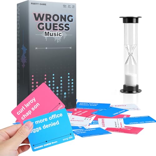 ATG Guess the Song Game - 500 Lyrical Nonsense Cards for Music Trivia, Family Party Games, Adults. Hilarious & Competitive Fun for Game Nights!