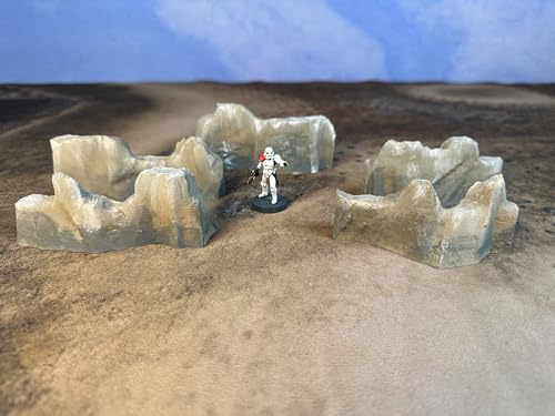Natural Barriers - Miniature Tabletop Wargaming Terrain (Painted) (Desert) - color: Desert
