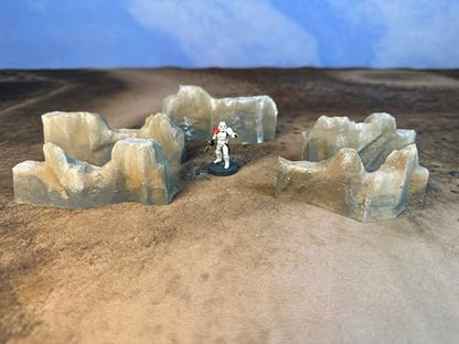 Natural Barriers - Miniature Tabletop Wargaming Terrain (Painted) (Desert) - color: Desert